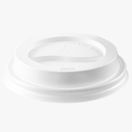Lids for 8 Oz 90mm PS COFFEE CUP LIDS WHITE TRAVEL