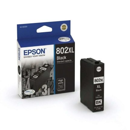GENUINE EPSON-802 BLACK XL INK CARTRIDGE