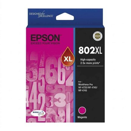 GENUINE EPSON 802XL MAGENTA INK CARTRIDGE