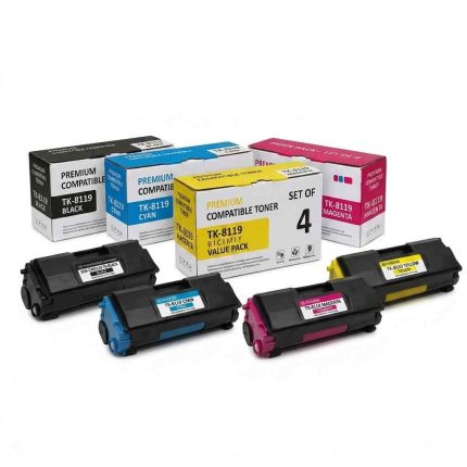 COMPATIBLE KYOCERA TK-8119 B | C | M| Y VALUE PACK SET OF 5 TONER CARTRIDGE