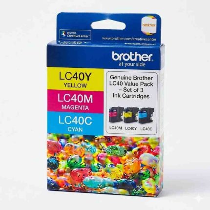 GENUINE BROTHER LC-40 C | M | Y VALUE PACK, SET OF 3 INK CARTRIDGES