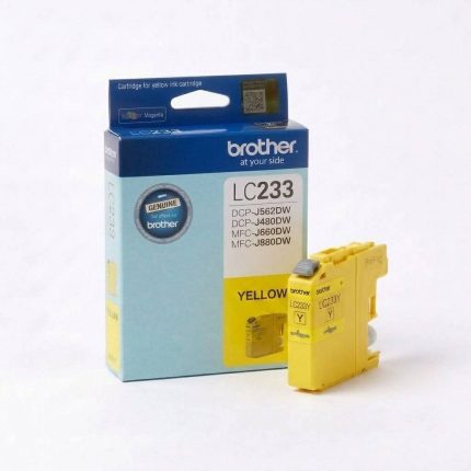 GENUINE BROTHER LC-233 YELLOW INK CARTRIDGE