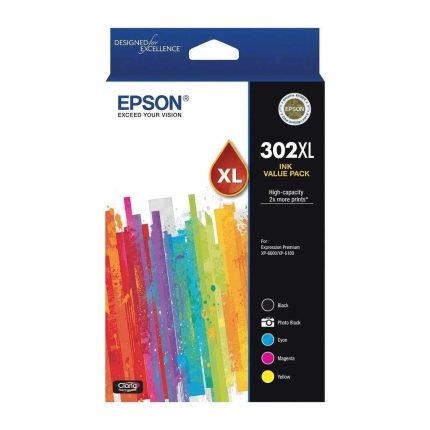 GENUINE EPSON 302XL, 5 INK VALUE PACK