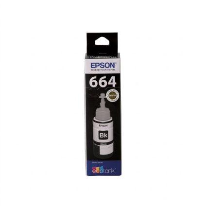 GENUINE EPSON T664 BLACK ECOTANK BOTTLE