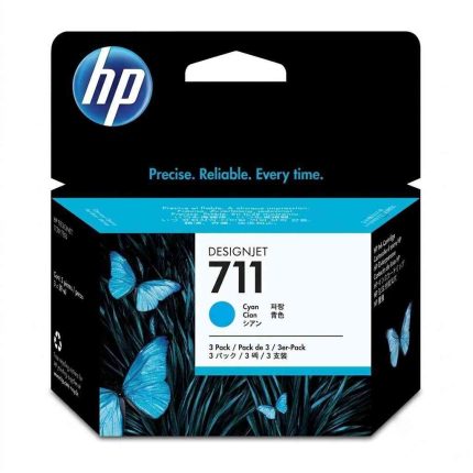 GENUINE HP #711 29ml CYAN 3PK INK CZ134A