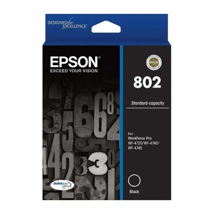 GENUINE EPSON 802 BLACK INK CARTRIDGE