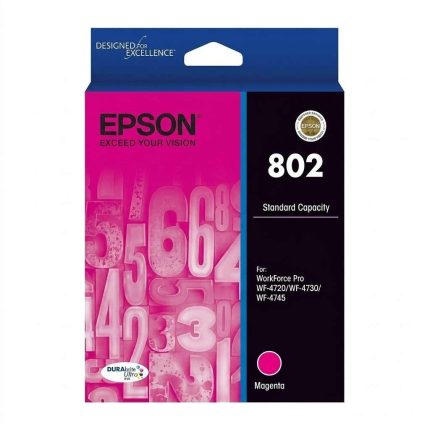 GENUINE EPSON 802 MAGENTA INK CARTRIDGE