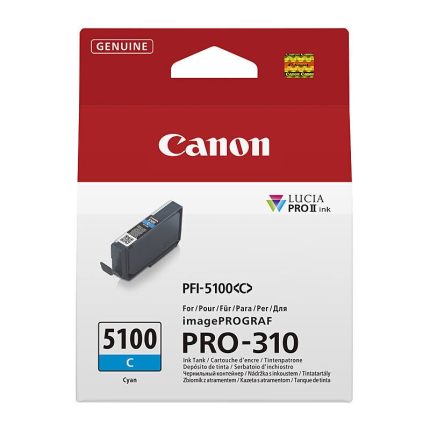 GENUINE CANON PFI5100 CYAN INK CARTRIDGE