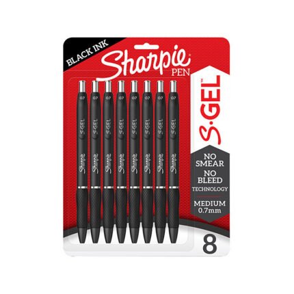 SHARPIE RETR PEN 0.7 BLACK PK8